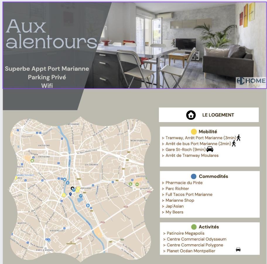 דירות מונפלייה Superbe Appt Port Marianne, Parking Prive, 4 Personnes מראה חיצוני תמונה